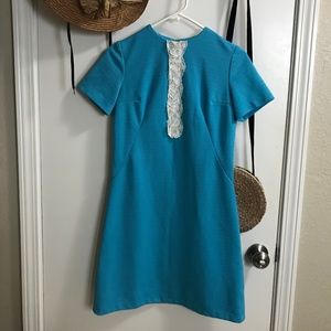 Vintage Blue 60s Retro Mini Dress